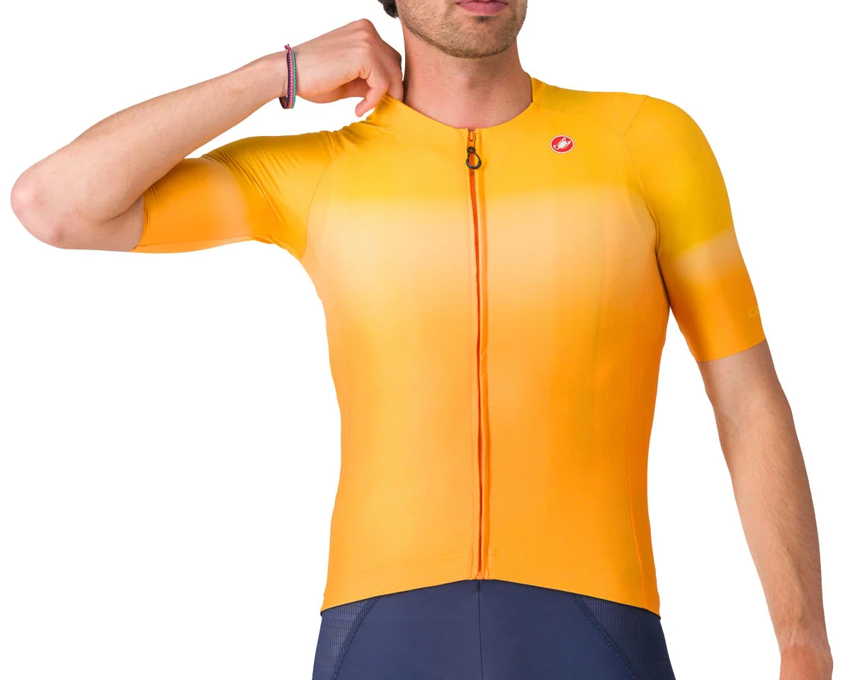 Castelli UPF Short Sleeve Jersey (Vivid Orange) (XL)